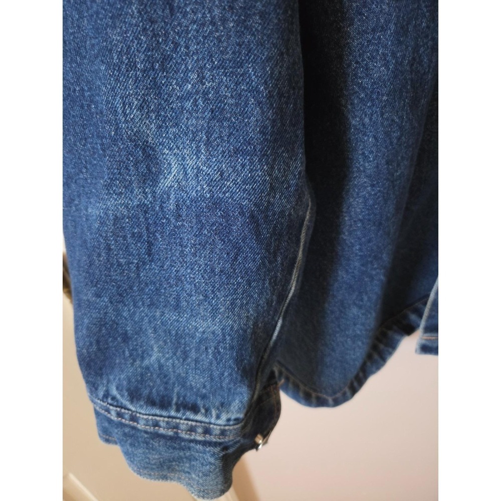 Vintage Denim Shirt Jacket Texas Tuff Buttons Western Workwear Mens L/XL No Tag - Picture 4 of 11